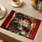 Luxury Red Gold Christmas Table Runner For Holiday Dining Decor 2