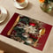 Luxury Red Gold Christmas Table Runner For Holiday Dining Decor 2