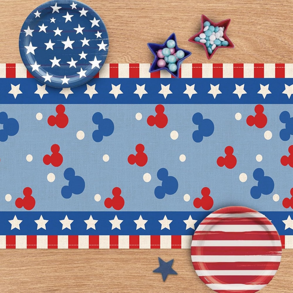 Mickey Mouse Stars And Stripes Table Runner For 4th Of July Decor 3
