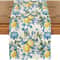 Lemon Floral Linen Table Runner For Summer Dining And Kitchen Decor 0