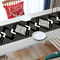 Modern Black and White Table Runner with Geometric Diamond Boho Design