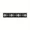 Modern Black and White Table Runner with Geometric Diamond Boho Design