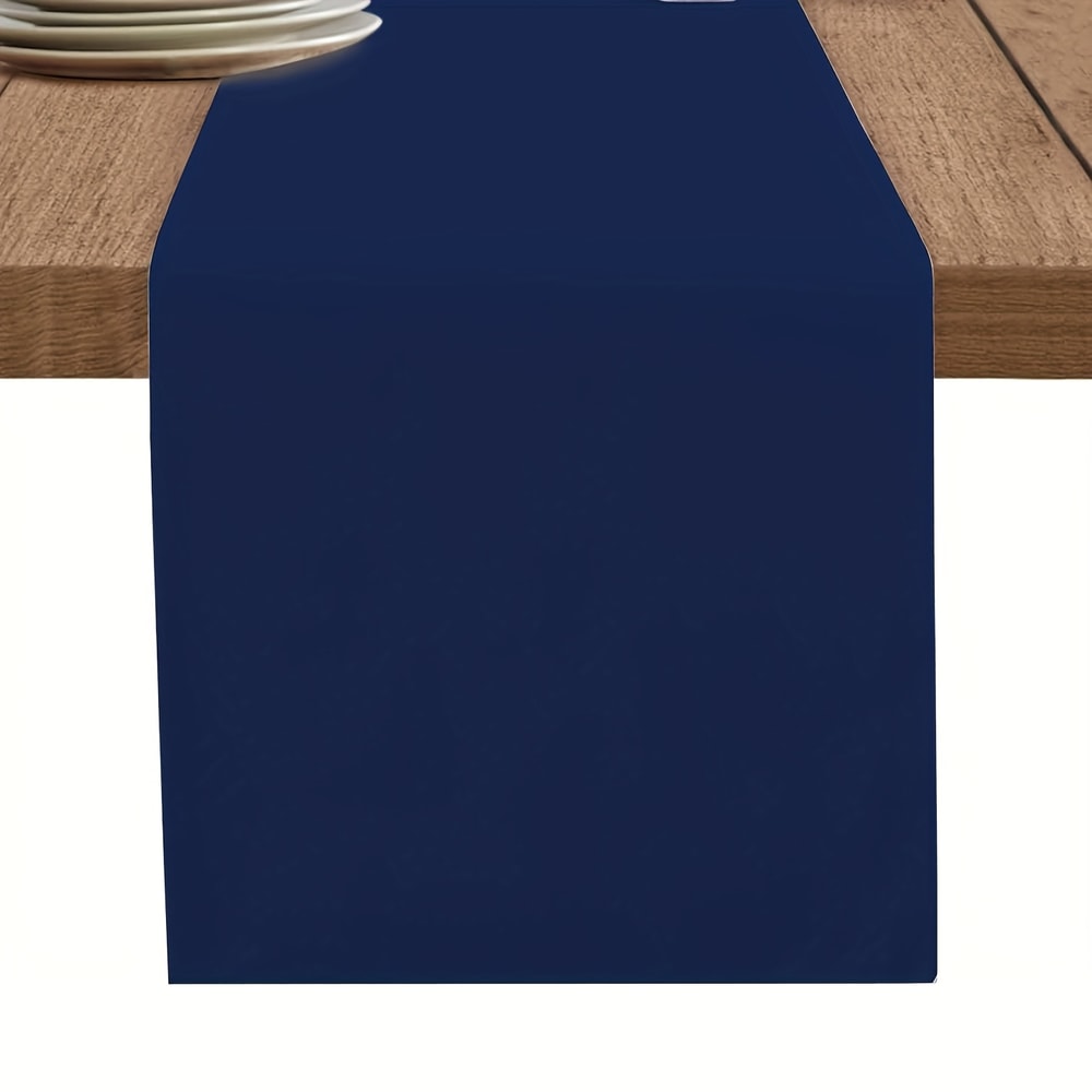 Navy Blue Farmhouse Table Runner For Dining Kitchen And Anniversary Decor 0