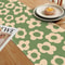Vintage Green Floral Linen Table Runner For Event Decor 1