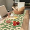 Vintage Green Floral Linen Table Runner For Event Decor 2