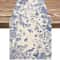 Monochrome Bird Linen Table Runner for Farmhouse Dining and Wedding Decor