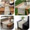 White Floral Linen Table Runner for Spring Dining and Wedding Decor