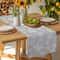 Gray Snowflake Christmas Table Runner Linen Look Winter Holiday Table Decor 1