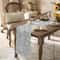 Gray Snowflake Christmas Table Runner Linen Look Winter Holiday Table Decor 3