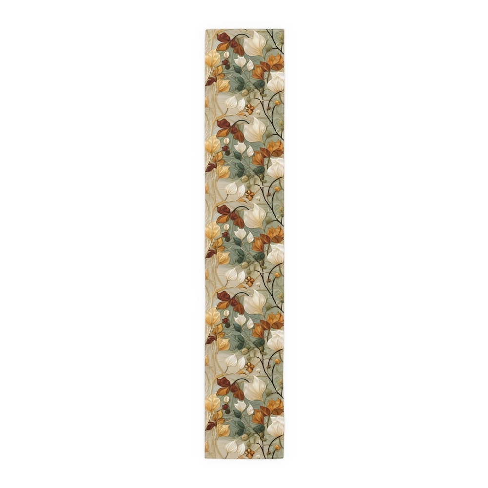 Vintage Floral Linen Table Runner For Dining Table And Dresser Decor 3