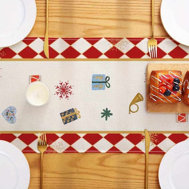 Nutcracker Christmas Table Runner Linen Holiday Dining Decor 2