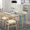 Lemon Blue Tile Linen Table Runner For Summer Dining And Kitchen Decor 2