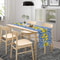 Lemon Blue Tile Linen Table Runner For Summer Dining And Kitchen Decor 2