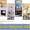 Lemon Blue Tile Linen Table Runner For Summer Dining And Kitchen Decor 3