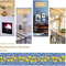 Lemon Blue Tile Linen Table Runner For Summer Dining And Kitchen Decor 3