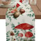 Eucalyptus Mushroom Linen Table Runner for Rustic Boho Decor