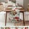 Eucalyptus Mushroom Linen Table Runner for Rustic Boho Decor