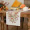 Autumn Wildflower Linen Thanksgiving Table Runner for Fall Dining Decor