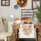 Autumn Wildflower Linen Thanksgiving Table Runner for Fall Dining Decor