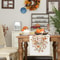 Autumn Wildflower Linen Thanksgiving Table Runner for Fall Dining Decor