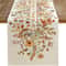 Autumn Wildflower Linen Thanksgiving Table Runner for Fall Dining Decor