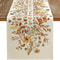 Autumn Wildflower Linen Thanksgiving Table Runner for Fall Dining Decor