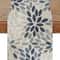 Navy Blue Dahlia Floral Linen Table Runner For Farmhouse Dining And Wedding Decor 0
