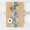 Navy Blue Dahlia Floral Linen Table Runner For Farmhouse Dining And Wedding Decor 3