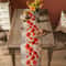 Red Poppy Linen Table Runner for Farmhouse Floral Table Decor