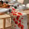 Red Poppy Linen Table Runner for Farmhouse Floral Table Decor