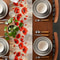 Red Poppy Linen Table Runner for Farmhouse Floral Table Decor
