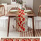 Red Poppy Linen Table Runner for Farmhouse Floral Table Decor
