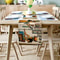 Ancient Egyptian Linen Table Runner for Dining Room Decor