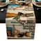 Ancient Egyptian Linen Table Runner for Dining Room Decor