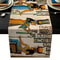 Ancient Egyptian Linen Table Runner for Dining Room Decor