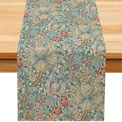 elegant floral table runner for dining room and kitchen table decor