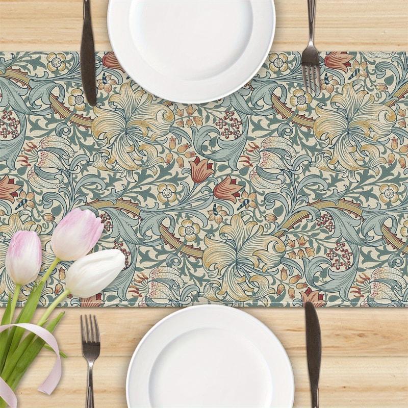 Elegant Floral Table Runner For Dining Room And Kitchen Table Decor 2