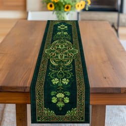 irish celtic knot clover table runner for st patricks day decor