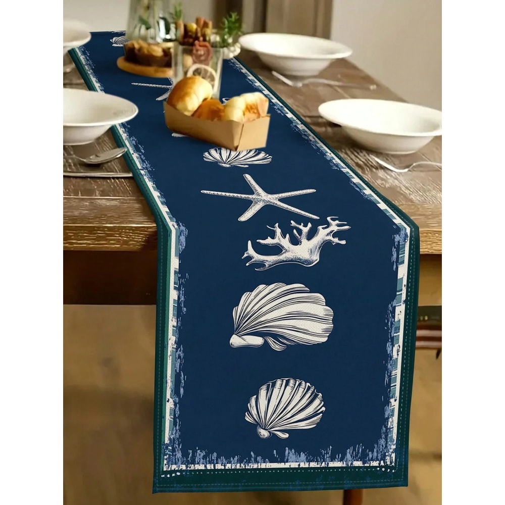 Coastal Fish Table Runner For Nautical Beach Dining Decor 5