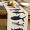 Coastal Fish Table Runner For Nautical Beach Dining Decor 6