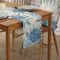 Blue Hydrangea Eucalyptus Linen Table Runner For Farmhouse Dining And Wedding Decor 1