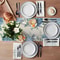 Blue Hydrangea Eucalyptus Linen Table Runner For Farmhouse Dining And Wedding Decor 2