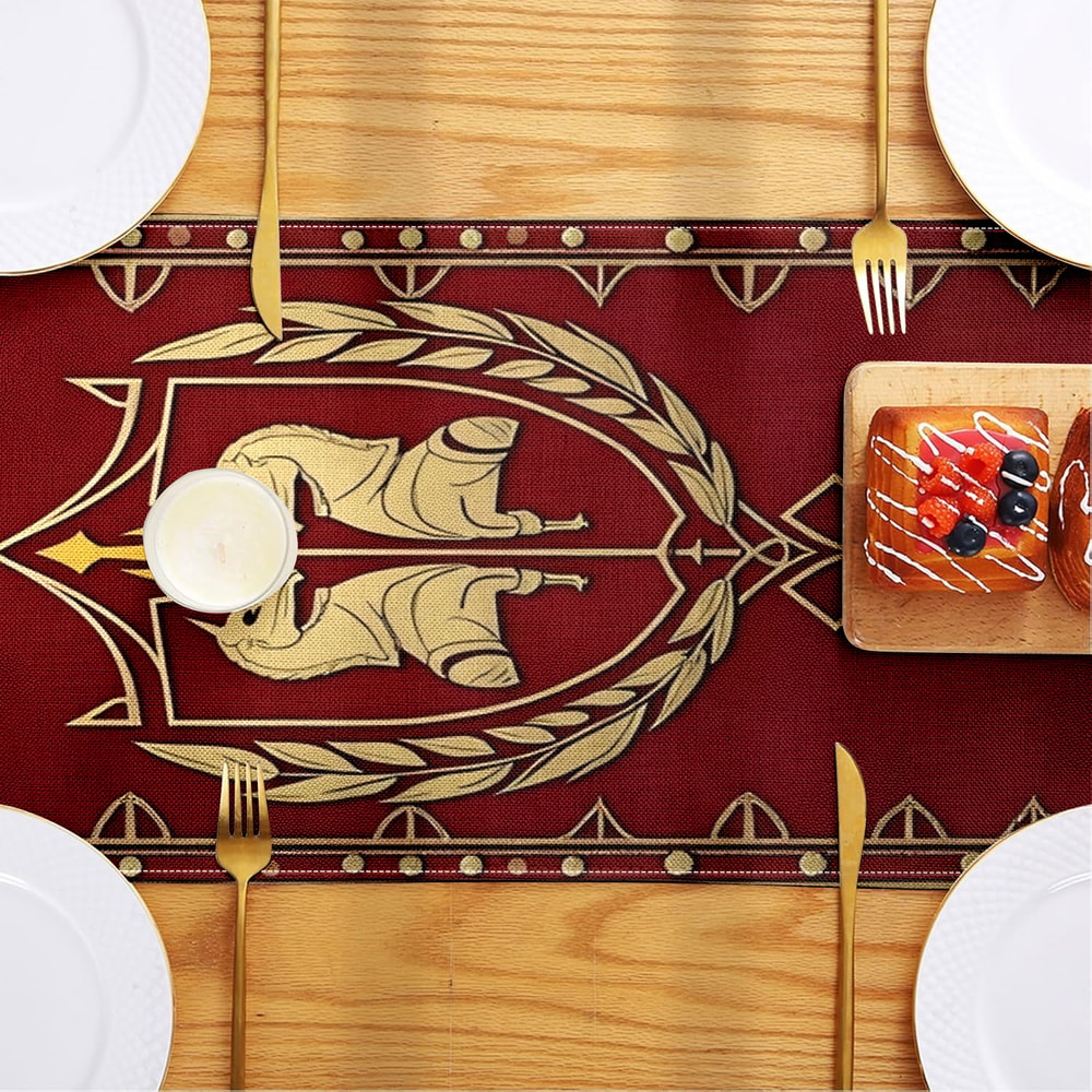 Vintage Heraldic Banner Table Flag Medieval Flag Decor For European Knight Theme Events 3