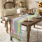 Farmhouse Easter Linen Table Runner With Gnomes Eggs Rabbit Ears Spring Holiday Decor 2