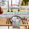 Farmhouse Easter Linen Table Runner With Gnomes Eggs Rabbit Ears Spring Holiday Decor 3
