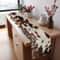 Rustic Farmhouse Linen Farmhouse Table Runner With Cowhide Print Table Runner Design 0