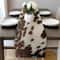 Rustic Farmhouse Linen Farmhouse Table Runner With Cowhide Print Table Runner Design 4