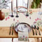 Easter Tulip Lavender Linen Table Runner for Spring Floral Wedding Table Decor