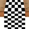 Black White Checkerboard Linen Table Runner for Dining Tables and Dresser Decor