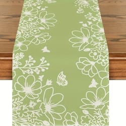 spring floral butterfly table runner table runner decor for dining & holiday